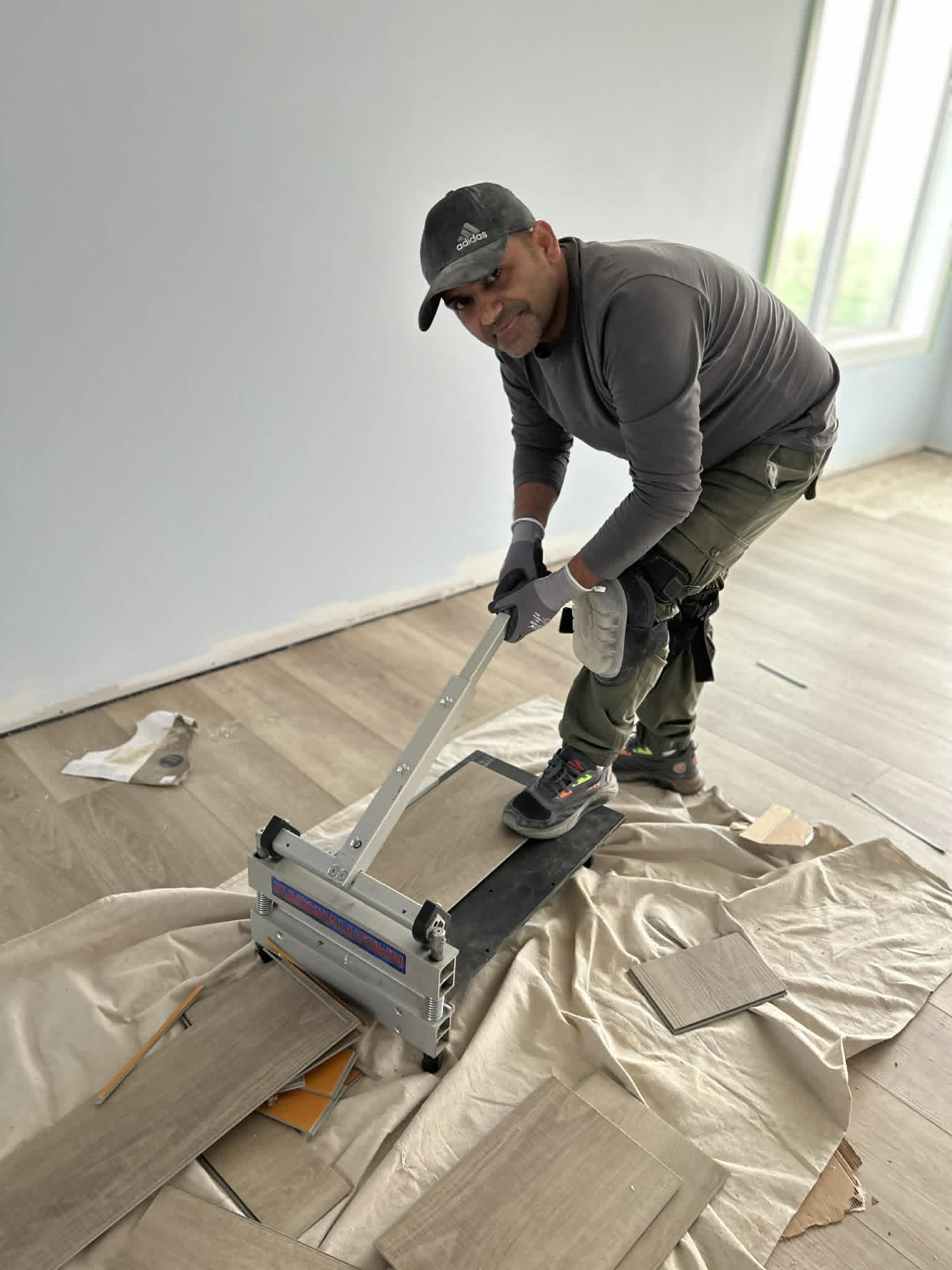Modern laminate flooring installation