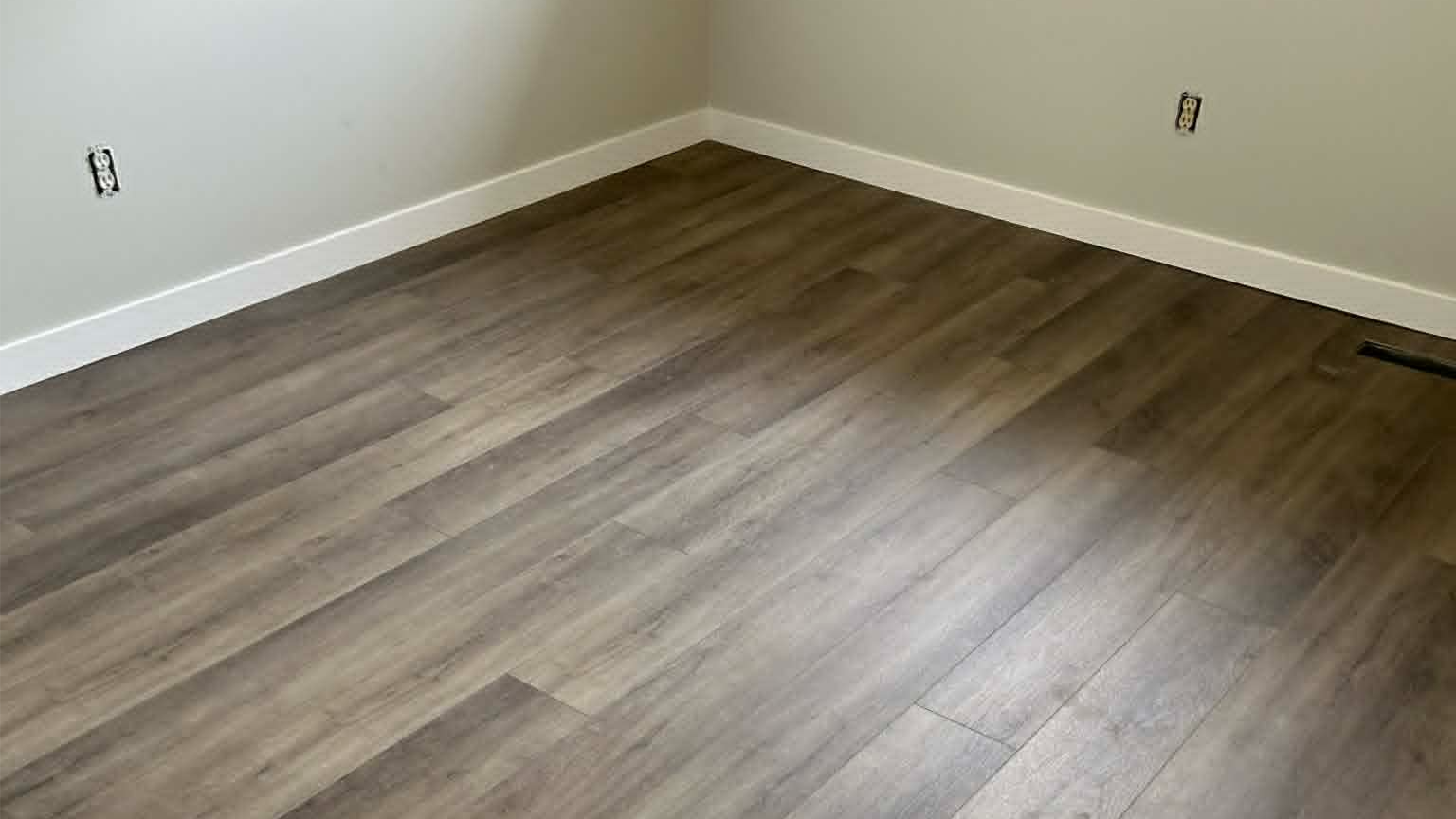 Before: old worn flooring